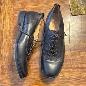 Black Leather Lace-Up Shoes Timberland sz 8 women’s